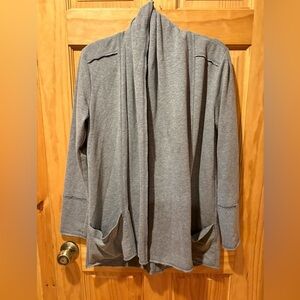 Maurices Women's Open Front grey Cardigan raw edge size M